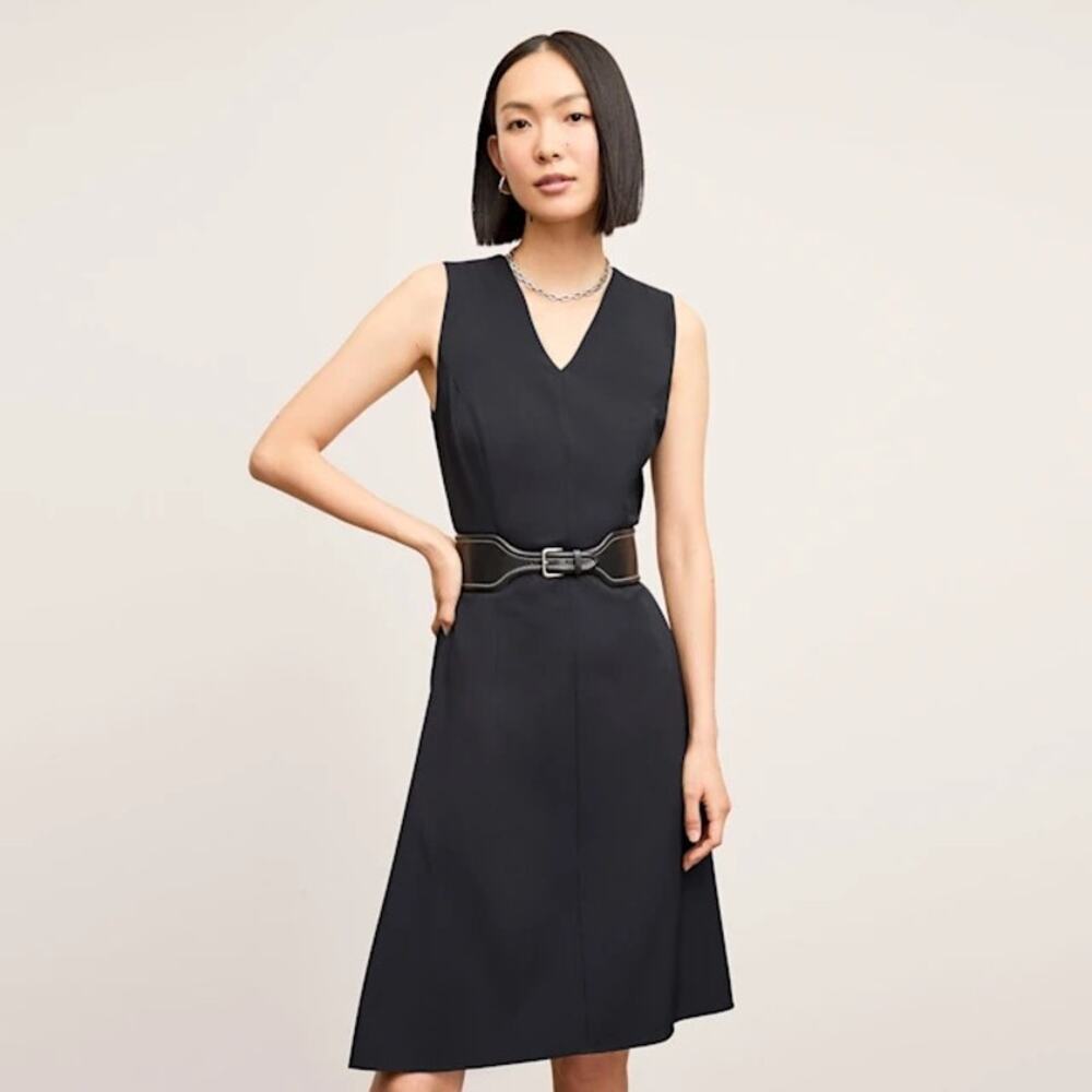 M.M.LaFleur Jaycie Dress Black Fit and Flare Career Dress Size 12